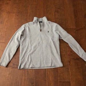Grey polo pull over